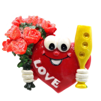 картинка Магниты сердце рожица с цветами FC 036 от магазина МОЛТИ