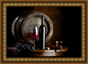 картинка Алмазн. живопись 45*80 ПОЛНОЕ Бочка вина L1528 от магазина МОЛТИ