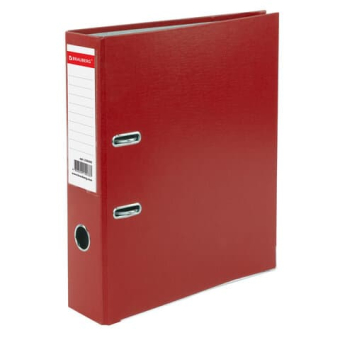 картинка Папка-регистратор покрытие пластик, 75 мм, ПРОЧНАЯ,с уголком, BRAUBERG, красная, 226598 от магазина МОЛТИ