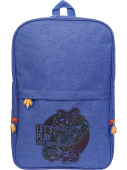 Рюкзак PLAY GAME (РЦ-0846) светоотражающий принт, джинсовая ткань, 42х28,5х12,5