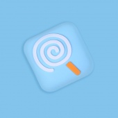 Стопер 250822-19 детский Лединец декоративный клеющий 4х4 см.