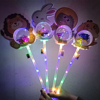 Светящияся 1412-ШЖТ35 палочка шар с животным (тень) 35*8 см. 