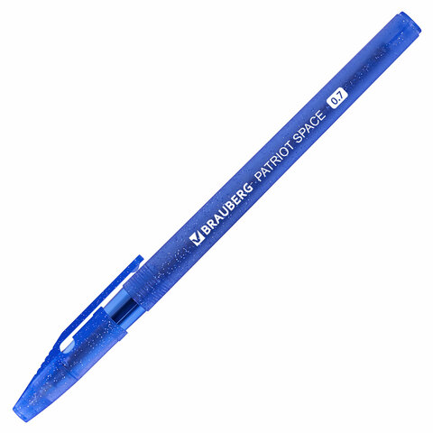 Ручка шариковая РОССИЯ "PATRIOT SPACE", СИНЯЯ, корпус синий, узел 0,7 мм, BRAUBERG, 143965