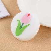 Стопер 250822-18 детский Тюльпан декоративный клеющий 4х4 см.