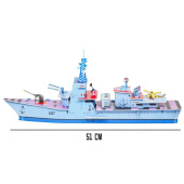 Пазл 3D LX 202 объемный  Авианосец синий 28х1х21см