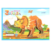 Пазл 3D А5 LX-298 Трицератопс 21,5х1х14,5см 24РС