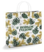 Сумки с пл.руч. 30*30 150мк "Белая зима" лам.