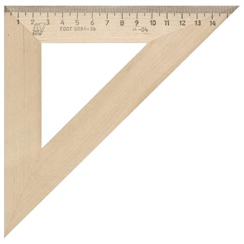 Треугольник деревянный, 45*16 см, УЧД, С16