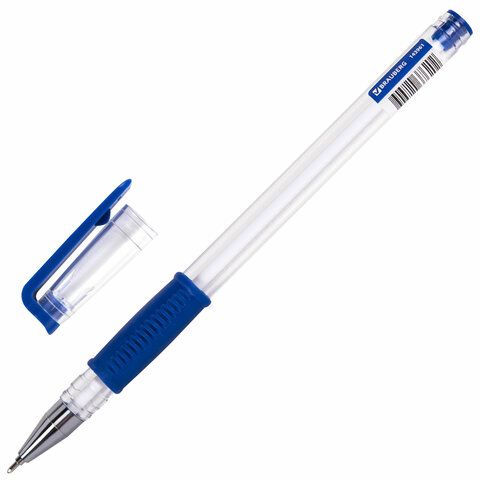 Ручка шариковая РОССИЯ "PATRIOT-GT", СИНЯЯ, корпус прозрачный, 0,7мм, линия 0,35мм, BRAUBERG, 143961