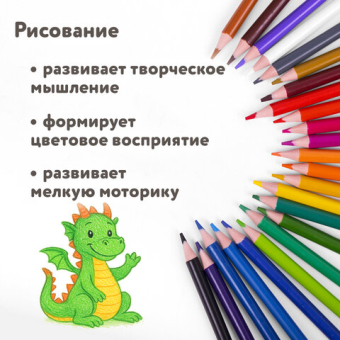 картинка Карандаши цветные BRAUBERG KIDS NEW, 50 цветов, трехгранные, грифель 3 мм, 182004 от магазина МОЛТИ