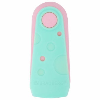 картинка Ластик BRAUBERG "ULTRA PASTEL", 57х24х15 мм, пастельные цвета ассорти, бирюзовый пластиковый держатель, 272688 от магазина МОЛТИ