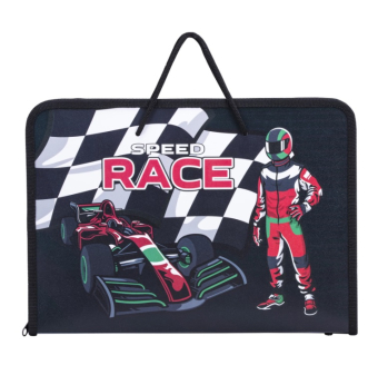 картинка Папка для труда на молнии с ручками ПИФАГОР А4, 1 отделение, пластик, органайзер, "Race", 270880 от магазина МОЛТИ