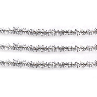 картинка Проволока синельная для творчества "Блестящая", серебряная, 30 шт., 0,6х30 см, ОСТРОВ СОКРОВИЩ, 661544 от магазина МОЛТИ