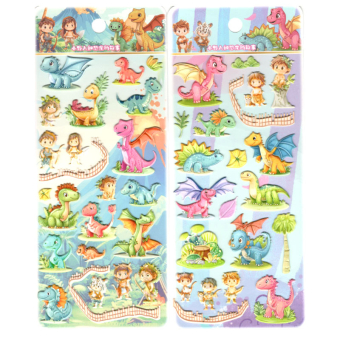 картинка Наклейки SY-Д (24)  микс Динозавры 4вида 23х0,3х10 (2,5х0,2х3) см. от магазина МОЛТИ