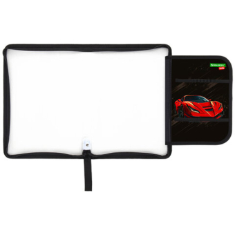 картинка Папка для труда на молнии BRAUBERG KIDS А4, 1 отделение, прозрачная, органайзер, "Red car", 272209 от магазина МОЛТИ