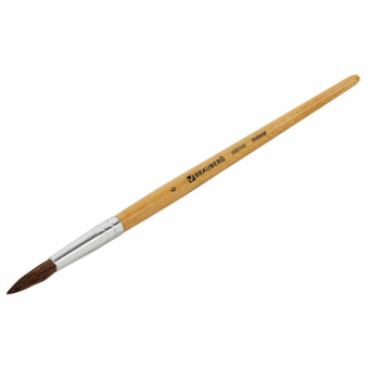 картинка Кисть BRAUBERG, пони, круглая, № 6, 200192 от магазина МОЛТИ