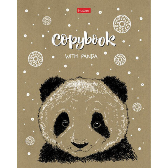 картинка Тетрадь А5, 48 л., HATBER, скоба, клетка, обложка крафт-картон, "Милые зверьки" (микс в спайке), 066339, 48Т5В1 от магазина МОЛТИ