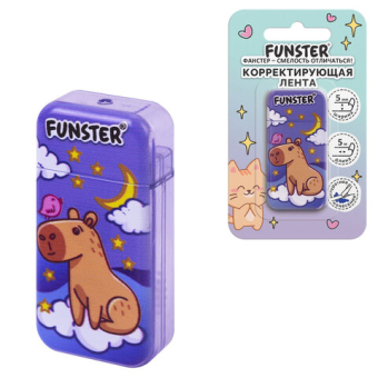 картинка Корректирующая лента FUNSTER (ФАНСТЕР) "КАПИБАРЫ", 5 мм х 5 м, корпус ассорти, блистер, 273020 от магазина МОЛТИ