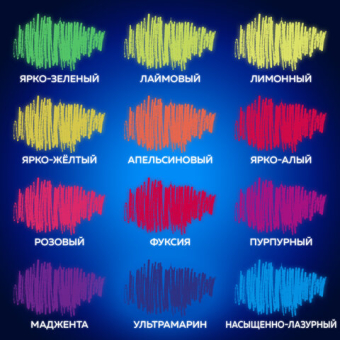 картинка Карандаши цветные BRAUBERG NEON, 12 неоновых цветов, трехгранные, грифель 3 мм, черное дерево, 181852 от магазина МОЛТИ