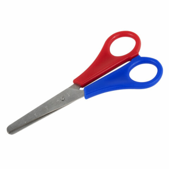 картинка Ножницы ПИФАГОР, 130 мм, для левши, с линейкой, в картонной упаковке с европодвесом, 236784 от магазина МОЛТИ