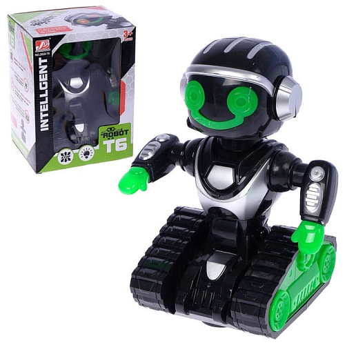 Робот 2629-T6 черный на гусеницах 20 см.