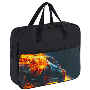 картинка Папка на молнии с ручками BRAUBERG А4, 1 отделение, карман на молнии, 80 мм, "Speed increase", 273312 от магазина МОЛТИ