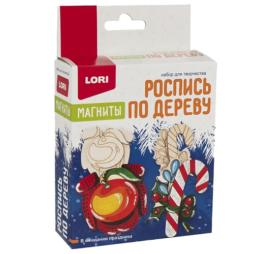 ФНН-048 Роспись по дереву магнит "в ожидании праздника" НГ