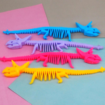 картинка Антистресс браслет 2080-4 (50) Скелет динозавр однотонный 3х22х1,5см .резина яркий от магазина МОЛТИ