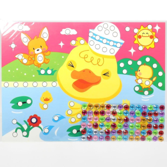 картинка Наклейка-аппликация X08 со стразами Утенок13*21 от магазина МОЛТИ