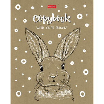 картинка Тетрадь А5, 48 л., HATBER, скоба, клетка, обложка крафт-картон, "Милые зверьки" (микс в спайке), 066339, 48Т5В1 от магазина МОЛТИ