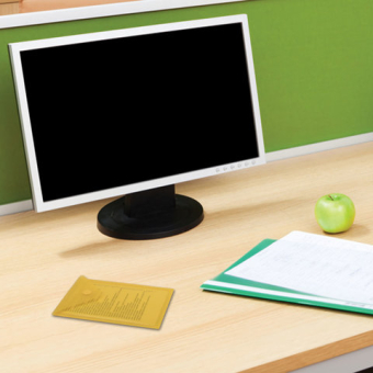 картинка Папка-конверт с кнопкой МАЛОГО ФОРМАТА (105х148 мм), А6, желтая, 0,18 мм, BRAUBERG, 227319 от магазина МОЛТИ