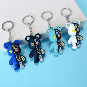 картинка Брелоки 5230 (12) Мишка-терминатор резина 5,5х2х3,5см от магазина МОЛТИ