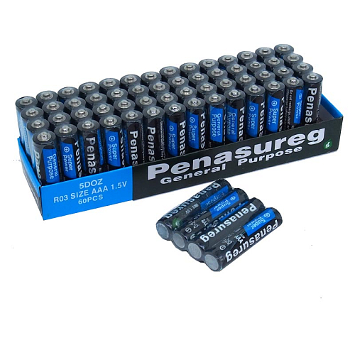 Батарейки ААА Penasureg (15) набор 4 шт. 1,5V R03 4х1х4см