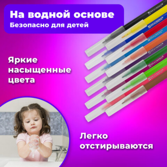 картинка Фломастеры BRAUBERG "PREMIUM", 12 цветов, КЛАССИЧЕСКИЕ, вентилируемый колпачок, ПВХ-упаковка с европодвесом, 151934 от магазина МОЛТИ