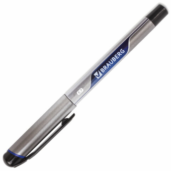 картинка Ручка шариковая масляная с грипом BRAUBERG "Signature", СИНЯЯ, печать, узел 0,7 мм, линия письма 0,35 мм, 142688 от магазина МОЛТИ