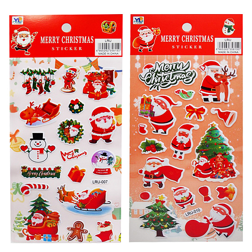 Наклейки LRU (20) микс Новый год 22х0,2х10см