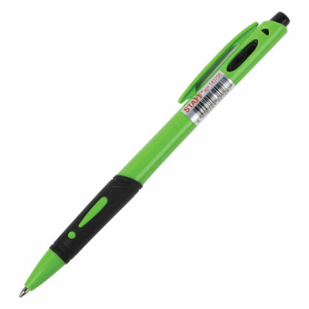 картинка Ручка шариковая автоматическая с грипом STAFF "BP-16 Neon", СИНЯЯ, ассорти, линия письма 0,35 мм, 143750 от магазина МОЛТИ