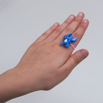 картинка Набор колец 2453-2 (24) Стич  в коробках 3 шт.пластик сердечках 6х2,5х9см. от магазина МОЛТИ