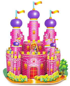 картинка Пазл 3D А5 LX-666-45 Замок розовый 21,5х1х14,5см от магазина МОЛТИ