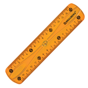 картинка Линейка 15 см гибкая BRAUBERG "FLEX", пластиковая, ассорти, европодвес, 210673 от магазина МОЛТИ