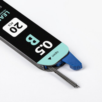 картинка Грифели запасные 0,5 мм, B, BRAUBERG, КОМПЛЕКТ 20 шт., "Black Jack", 180449 от магазина МОЛТИ