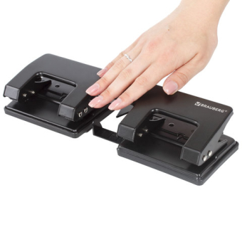 картинка Дырокол металлический на 2-4 отверстия BRAUBERG "HL-4", до 15 л., черный, 221160 от магазина МОЛТИ