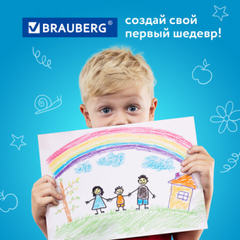 картинка Восковые мелки утолщенные BRAUBERG "АКАДЕМИЯ", НАБОР 6 цветов, на масляной основе, яркие цвета, 227294 от магазина МОЛТИ