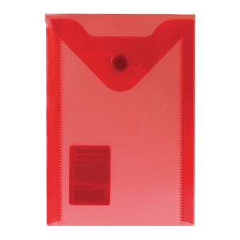 картинка Папка-конверт с кнопкой "Brauberg" А6, 105х148мм, 180мкм, красная, 227320 от магазина МОЛТИ