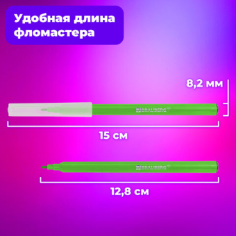картинка Фломастеры BRAUBERG "PREMIUM", 12 цветов, КЛАССИЧЕСКИЕ, вентилируемый колпачок, ПВХ-упаковка с европодвесом, 151934 от магазина МОЛТИ