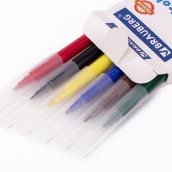 картинка Фломастеры BRAUBERG "PREMIUM", 6 цветов, УЛЬТРАСМЫВАЕМЫЕ, классические, вентилируемый колпачок, картонная коробка с европодвесом, 151937 от магазина МОЛТИ