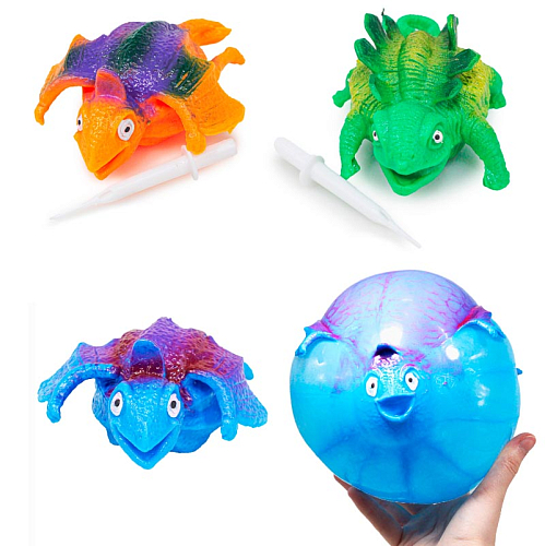 Антистресс 106122 (12) надувашки Динозавры 9х7см