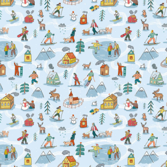 картинка Бумага упаковочная новогодняя "Веселый Новый Год", 70х100 см, 10 дизайнов ассорти, ЗОЛОТАЯ СКАЗКА, 592563 от магазина МОЛТИ