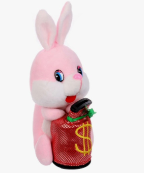 картинка Копилка 3427 мягкий Кролик 16х13х9см от магазина МОЛТИ