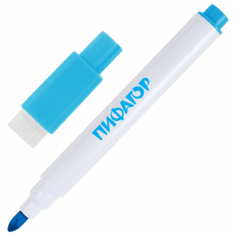 картинка Маркеры стираемые 2 мм для белой доски и планера со стирателем НАБОР 8 ЦВЕТОВ, ПИФАГОР, 152566 от магазина МОЛТИ